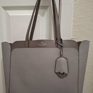 Kate Spade Taupe and Gray Tote Bag